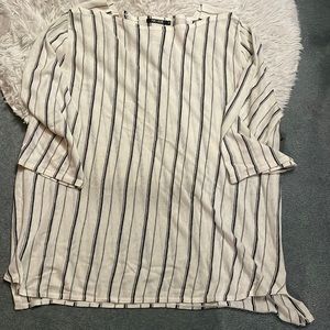 Womens blouse white with blue stripes. Brand new with tags, never worn.